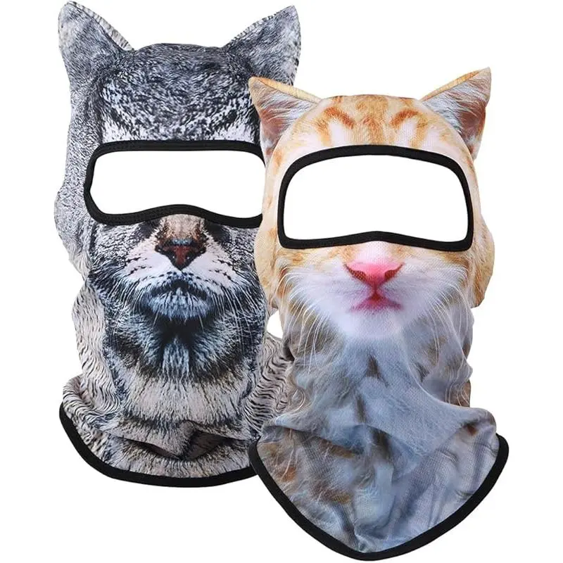 3D Cat Ski Balaclava Sheisty Face Mask with Ears Cute Animal Ski