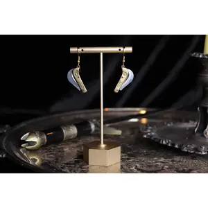 Curved Flower Pocket Knife Earrings