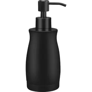 Black Soap Dispenser Stainless 13.5 OZ - Liquid Hand Lotion Dispenser Refillable Dishwashing Soap Dispenser for Countertops Farmhouse College Dorm