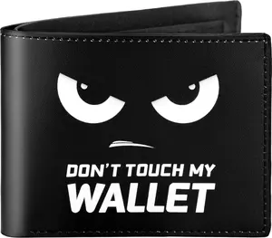 Men's Bifold RFID Blocking Leather Wallet for Teen Boys, Cool Design with Coin Pocket & ID Window, Ideal Birthday/Christmas Gift for 3-14 Year Olds