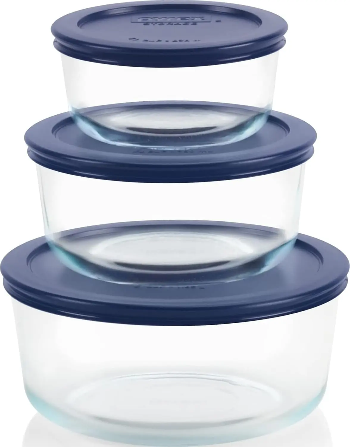 Pyrex Simply Store (3-Pack) Glass Food Storage Containers Set (2, 4, 7 Cup)