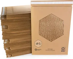 IDL Packaging Large 11.875" x 18.25" Paper Bubble Mailers #6, Pack of 60 - Alternative to Plastic Padded Envelopes - Patented Honeycomb Paper Filler - Great for Shipping Documents, CDs, Fragiles