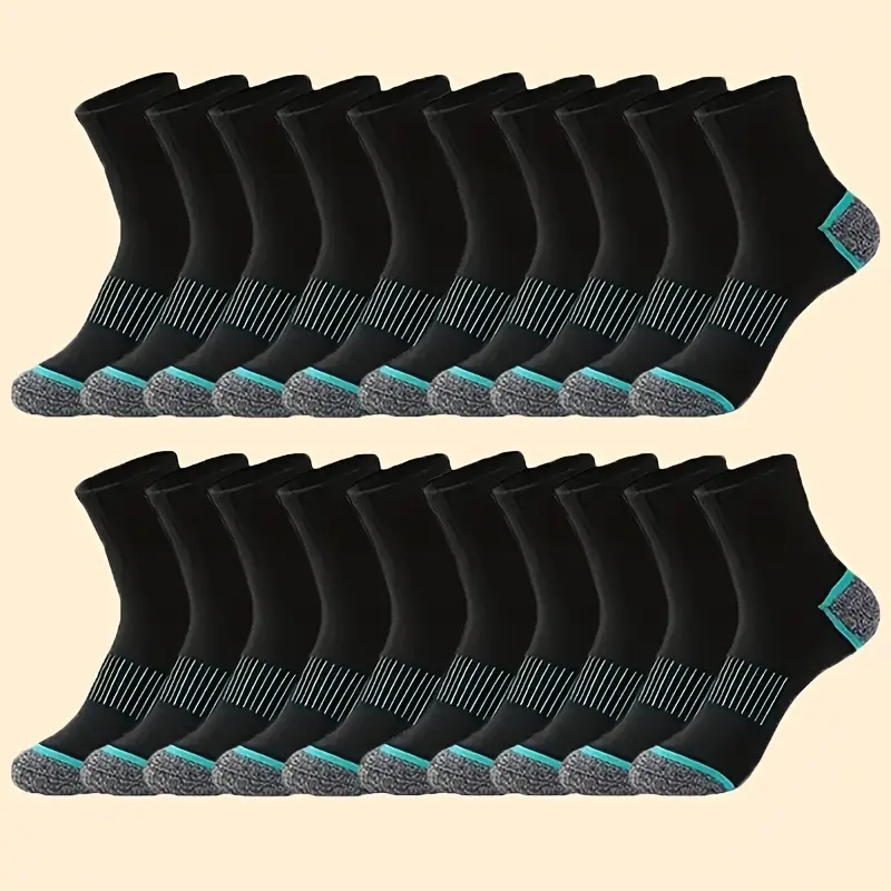 Women's Mid-Top Athletic Socks, 20/50 Pairs, Moisture-Absorbing, Comfortable, Breathable - Suitable for Basketball Training, Outdoor Running, Versatile Pack, Aesthetic