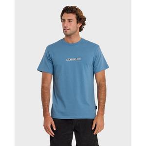 Quiksilver | Omni Yin Short Sleeve T-Shirt | Men's 100% Cotton Graphic Print Signature Logo | Surf & Swim & Everyday Wear