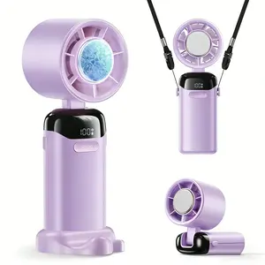 4-in-1 Portable Handheld Turbo Fan — A mini personal fan that combines cooling, 200-level adjustable airflow, up to 12 hours of battery life, a digital display, 120° rotation, and USB charging capabilities. Ideal for travel, home use, and office desktops.