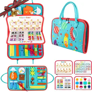 Busy Board Montessori Toys for Boys & Girls Birthday Gifts,Early Educational Game Travel Toys, Preschool Activities for Learning Fine Motor Skil