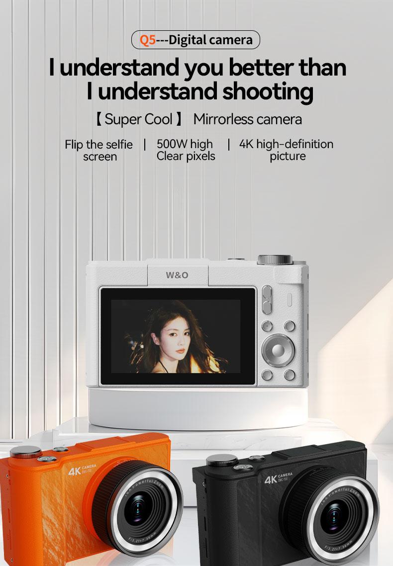 4K Digital Camera for Photography, Y2K Foldable Screen Portable Vlogging Camera with 32GB SD Card, Wrist Strap, Self Timer, Anti-Shake, 16X Digital Zoom, Ideal Gift for Girls, Boys Teenagers, and Beginners, Birthday Christmas Valentine's Day Gift