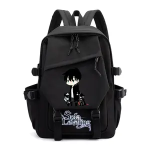 Viral TikTok Solo Leveling Anime Backpack 2025! Full-Print Design + 17" Laptop Compartment  Waterproof & 3 Quick-Access Pockets for School/Con/Travel