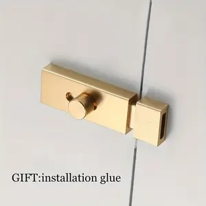 Aluminum Alloy Anti-Theft Door Lock, Easy Install No Drilling Required, Enhances Home Security, Sliding Door Handle Locks for Home, Sliding Door Compatibility