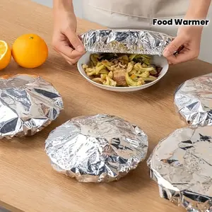 Food-Grade Reusable Aluminum Foil Cover - Desktop Thermal Cover, Suitable For Bowls, Plates, And Tableware - Keeps Food Hot, Fresh, And Prevents Insects And Dust, Kitchen Preservation Equipment