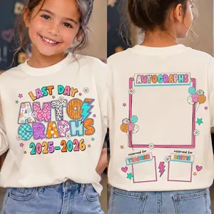 Official Last Day Of School Autograph Shirt 2025 2026, Kids Graduation Shirt, End Of School Year Shirt, Student Signature Tee,Teacher Memory