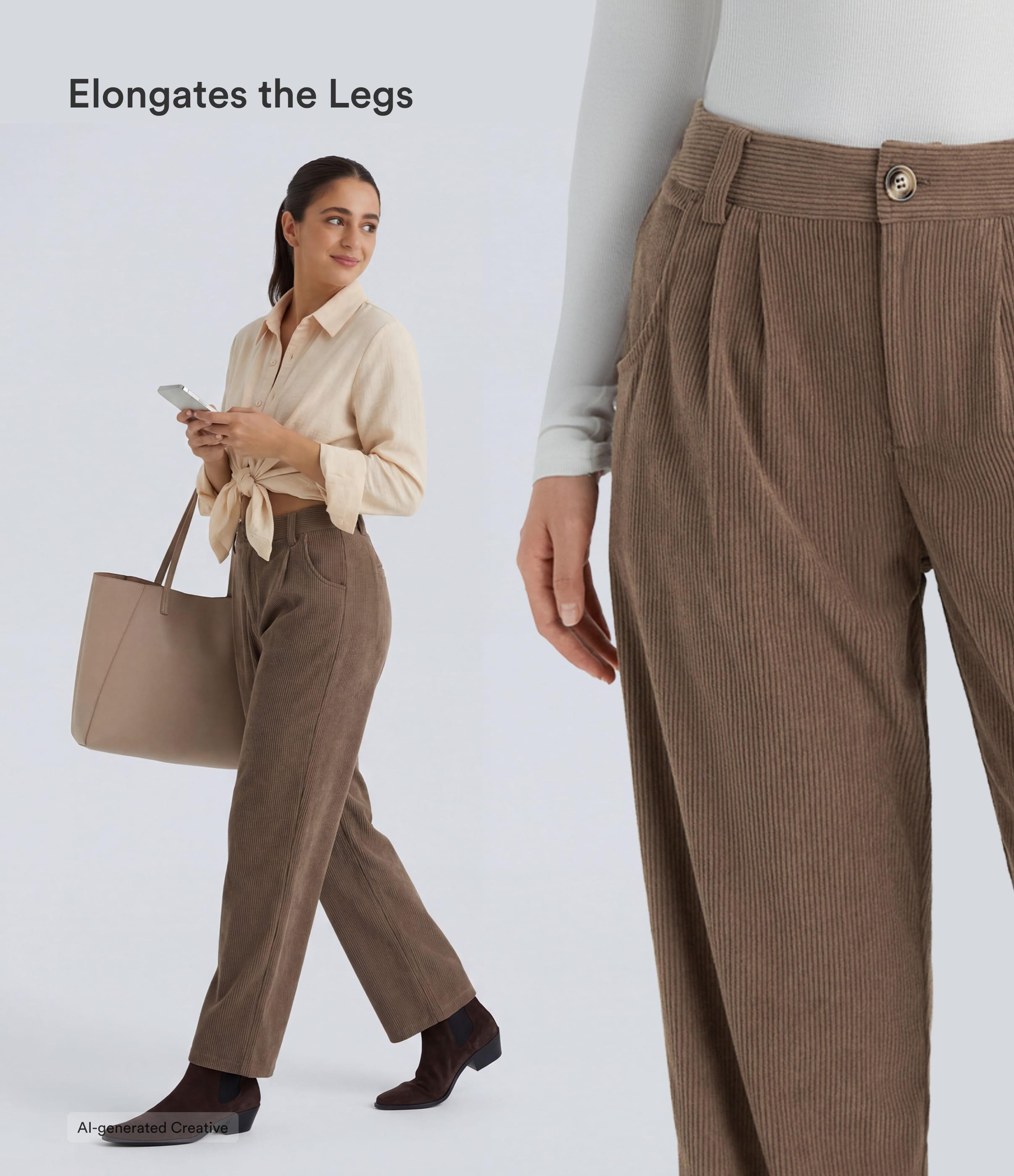 Halara Flex Mid Rise Zipper Pocket Corduroy Casual Pants #BackToSchool