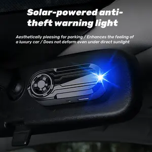 Car Security Alarm System, Solar Powered Flashing LED Warning Light, Realistic Car Interior Alert Device, Anti-Theft Protection, Auto Security Alarm, Caraccessory, car electronics
