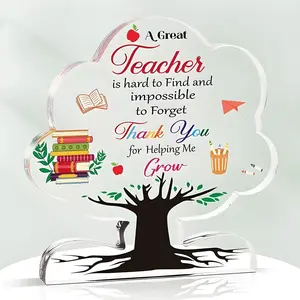 Acrylic Tree Shaped Teacher Appreciation Gift, Creative Teacher Thank You Gift, Teacher Appreciation Gift, Home Decor, Gift for Teacher, Signs