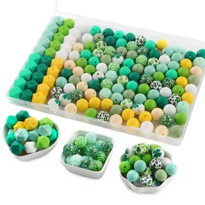 Silicone Beads Kit, 140pcs/set DIY Beading Kit, DIY Jewelry Making Kit for Friendship Bracelet & Necklace & Earrings, Jewelry Making Accessories