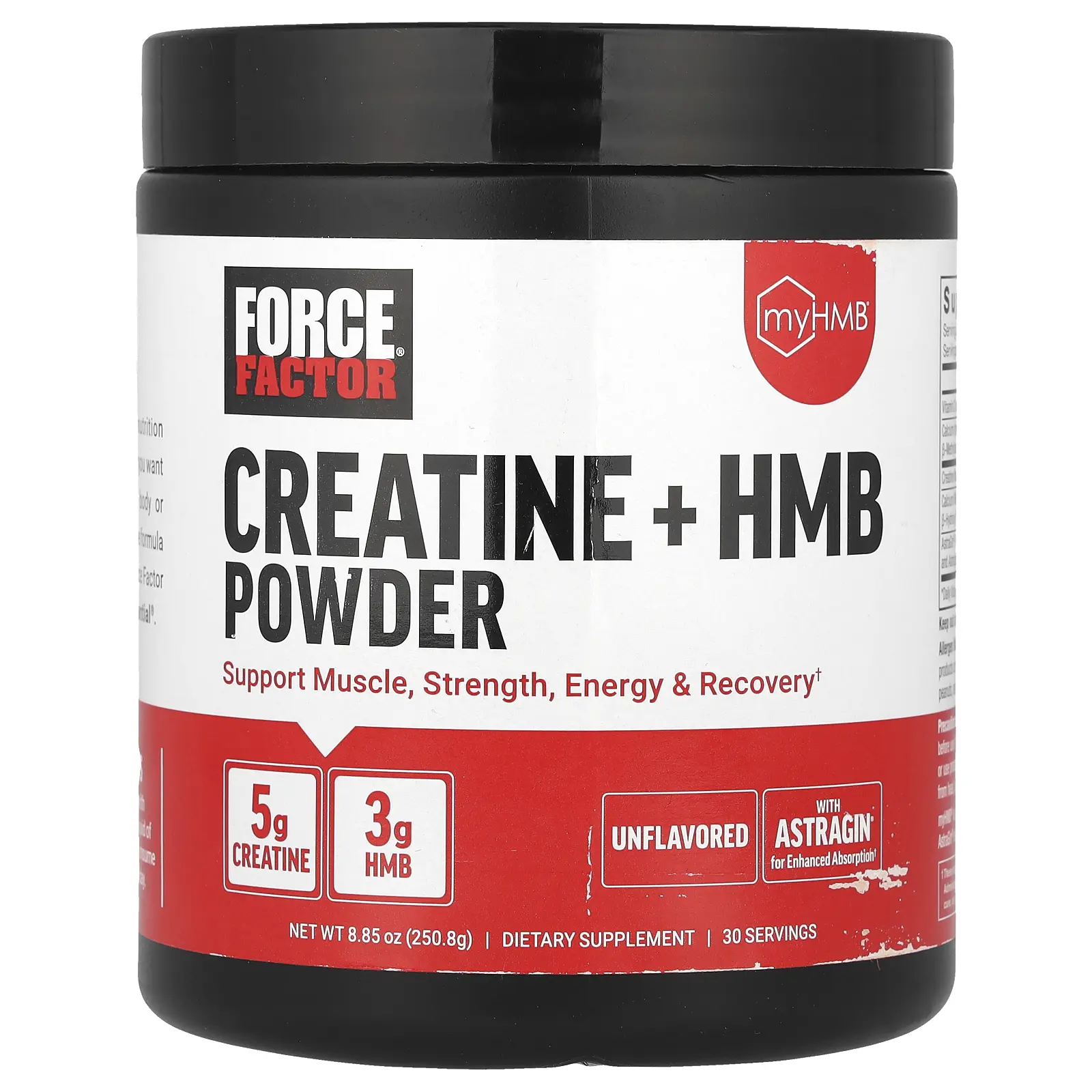 Force Factor Creatine + HMB Powder, Unflavored, 8.85 oz (250.8 g) Force Factor Creatine + HMB Powder, Unflavored, 8.85 oz (250.8 g)