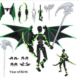 13-Joint Movable Doll, 3D Printed Third Generation Dummy Figure, DIY Full-Body Stress Relief Ornament, Handmade Model Kit