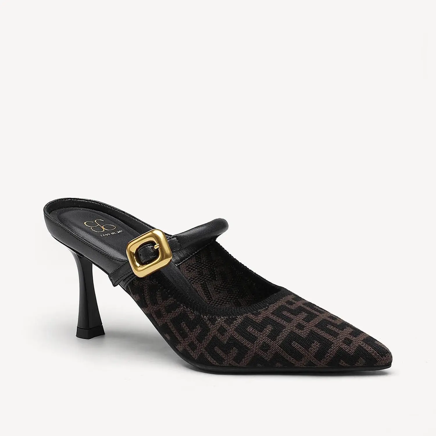 COSY ISLAND GraceLithe Pointed Toe Heeled Mules COSY ISLAND GraceLithe Pointed Toe Heeled Mules