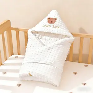 Baby Embroidered Bubba Blanket, 3D Bubba Plush, Washable, Beautiful Embroidery Pattern, Newborn Wrap Blanket, Swaddle, Perfect Baby Shower Gift!