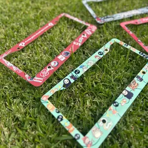 Anime Cartoon License Plate Frame Cute JDM Car Accessories Kawaii Manga Auto Tag Cover Japanese Otaku Gift Vehicle Decor – FASTSHIPPING