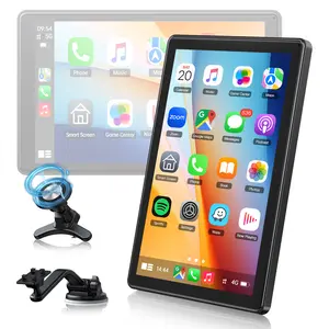 【Valentines】LAMTTO 8-Inch CarPlay Screen for Vehicles — Suction Cup Mount and Magnetic Holder Install on the Air Vent Without Blocking the Driving View. Portrait Mode for Shorts Viewing and Landscape Mode for Movie Playback