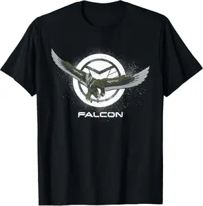 MCU Avengers Captain America: Brave New World Falcon Stencil Style TShirt 45745 1922