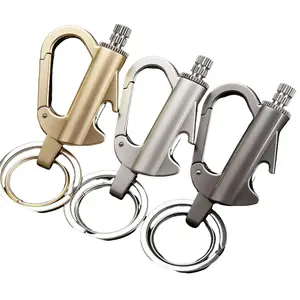 Multifunctional Lighter Keychain (No Fuel Included) - Reusable & Portable EDC Tool, Multifunctional EDC keychain for outdoor use (no fuel included)