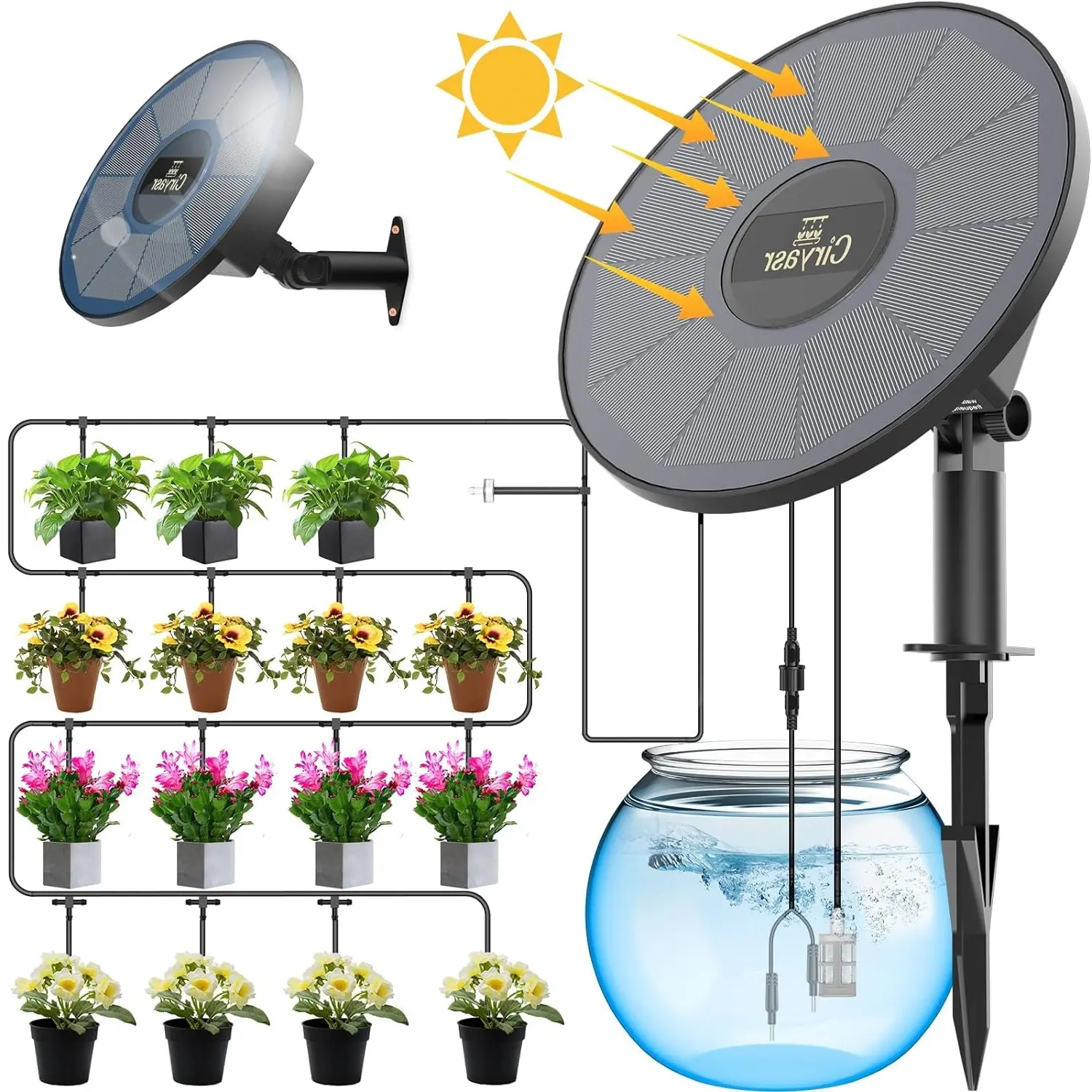 Solar Drip Irrigation System, Smart Automatic Watering System with ...