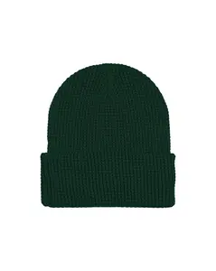 LA FAMILIA WAFFLE CUFF BEANIE (HUNTER GREEN)