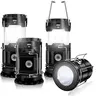 【TikTok Top Seller】4-8 Pack LED Solar Lanterns - Lightweight, Waterproof, Compact, Collapsible Solar Hand Light, Multifunctional Flashlight, Outdoor Camping Accessory, Portable Rechargeable Emergency Torch, Father's Day Gift, High Lumen Flashlight, Flashl