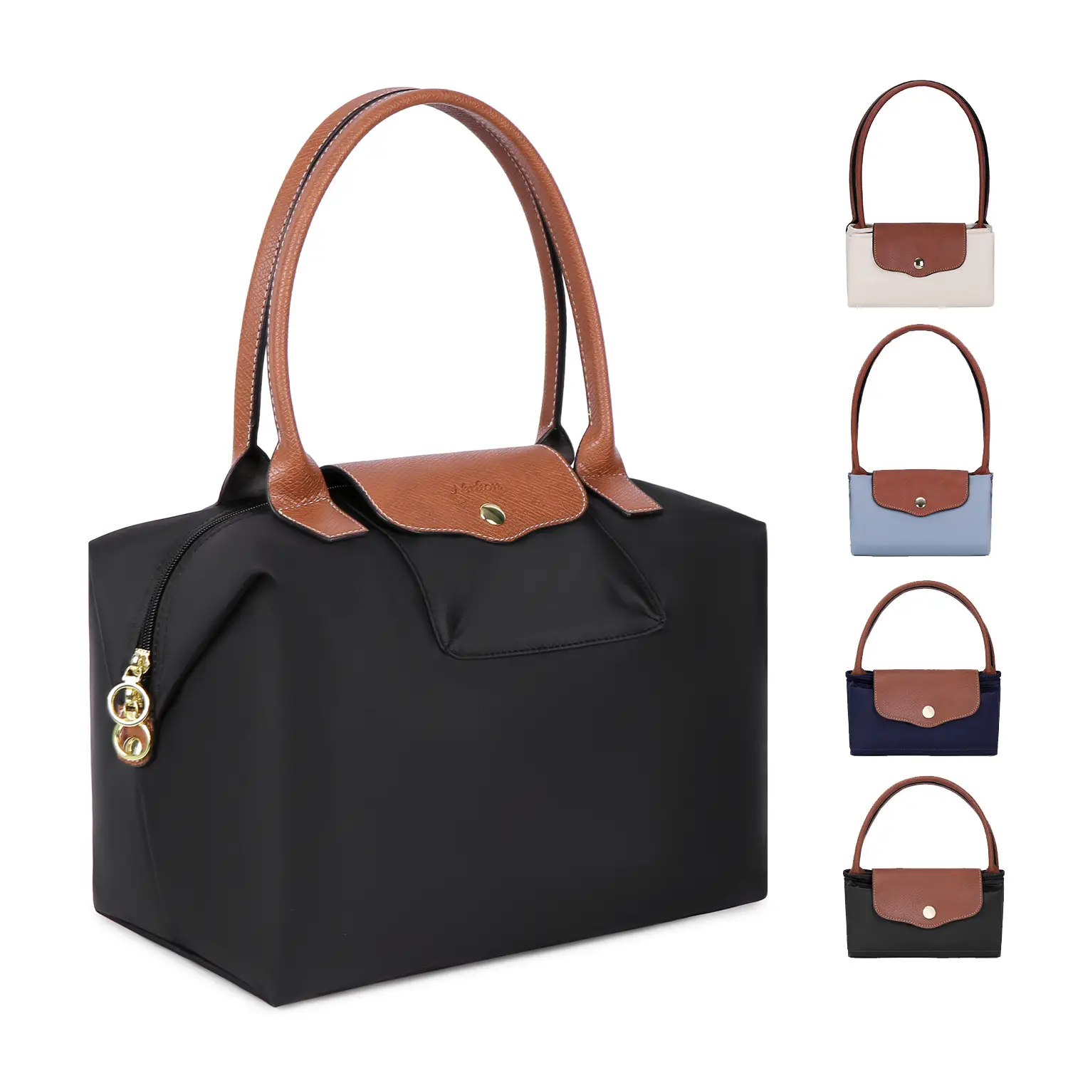 Women's Solid Color Large Capacity Waterproof Tote Bag,TikTokShopfalldealsforyou, Nylon Handheld Messenger Bag for Fashion Week & Commute Lightweight