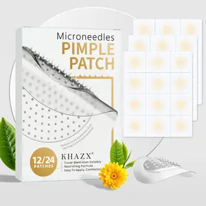 12/24 Pcs Micro Needle Acne Patch, Contains Salicylic Acid Hyaluronic Acid Tea Tree Oil, Single Pack Acne Care, Anti-Acne Treatment