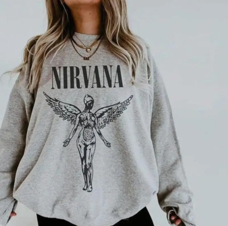 vintage nirvana sweatshirt - TikTok Shop
