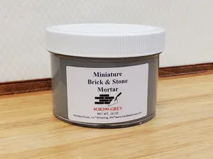 Pre Mixed Mortar Grout Mix for Dollhouse Miniature Bricks Stone Tile Gray 16 oz
