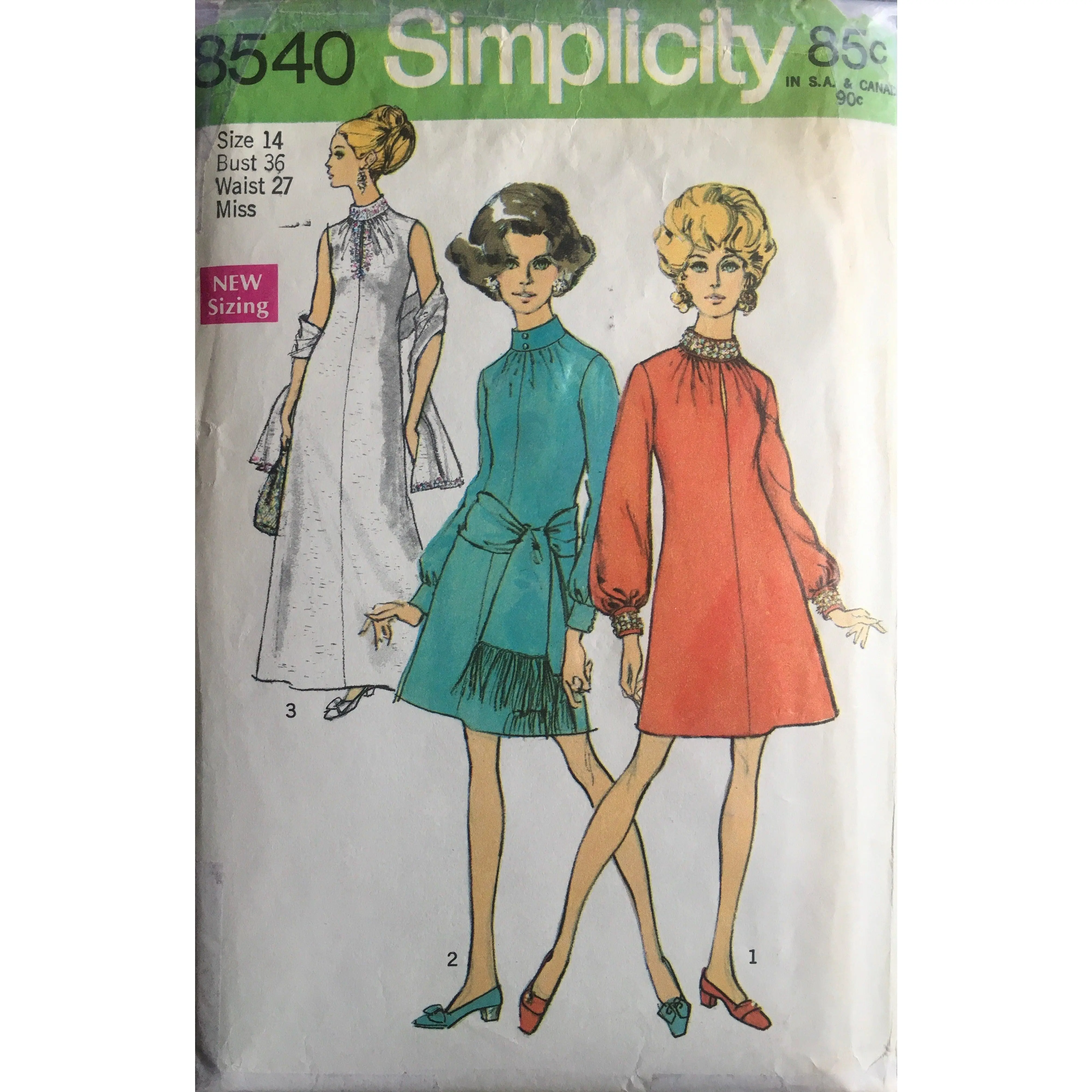 Simplicity 8540 Sewing Pattern (Vintage) CUT