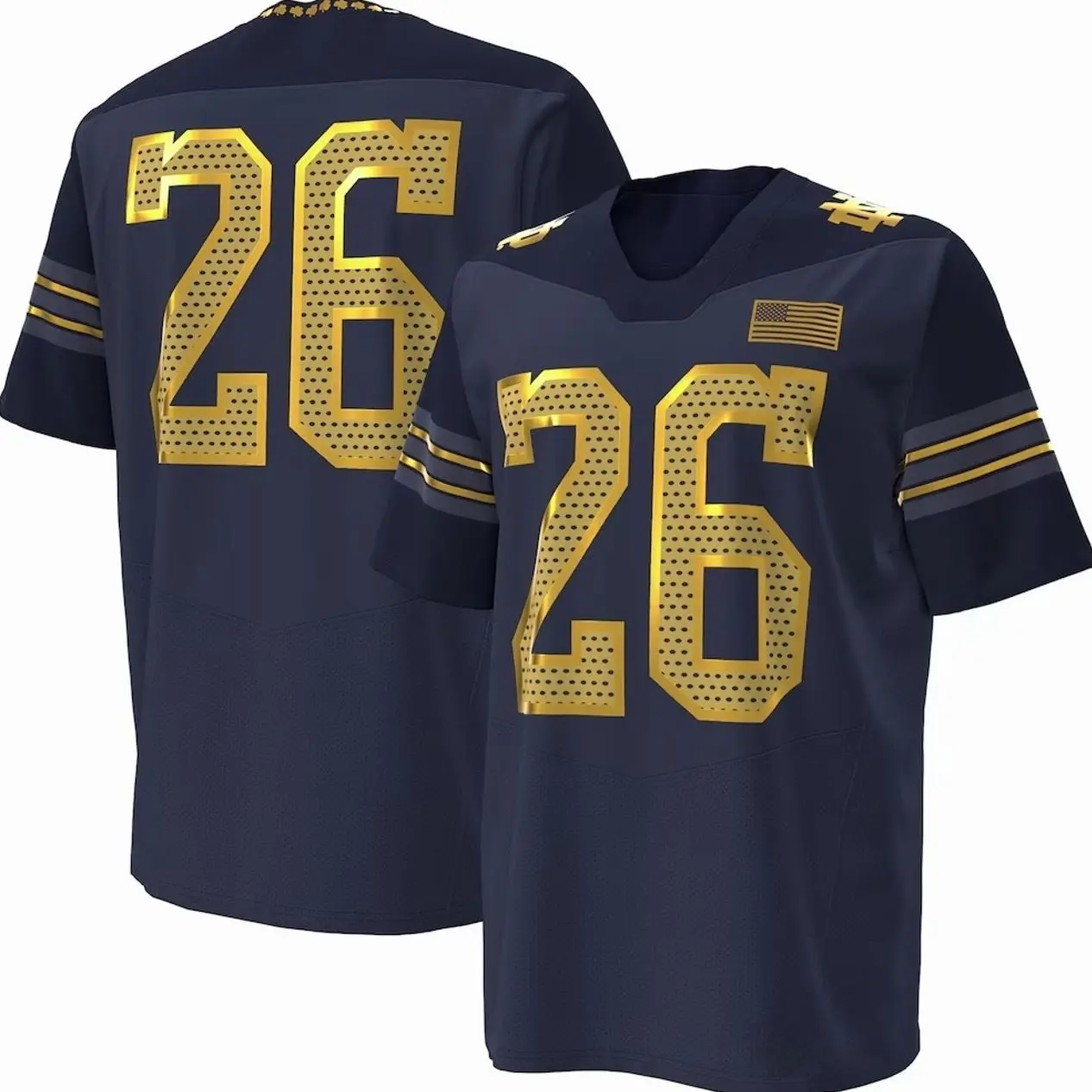 Unisex Football #26 Notre Dame Fighting Irish Under A 2026 Shamrock Series Replica Football Jersey - Navy
