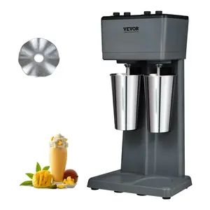 【Summervibes】VEVOR Milkshake Maker,  375W x 2 Electric Milkshake Machine, Double Heads Drink Mixer Blender Machine, 3-Speed Milkshake Mixer with 2 x 820 ml Stainless Steel Cups, for Commercial and Home