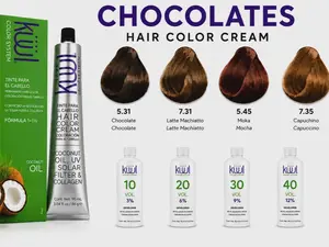 Kuul Hair Dyes Chocolates Colors 3.4 fl oz FREE Developer Peroxide