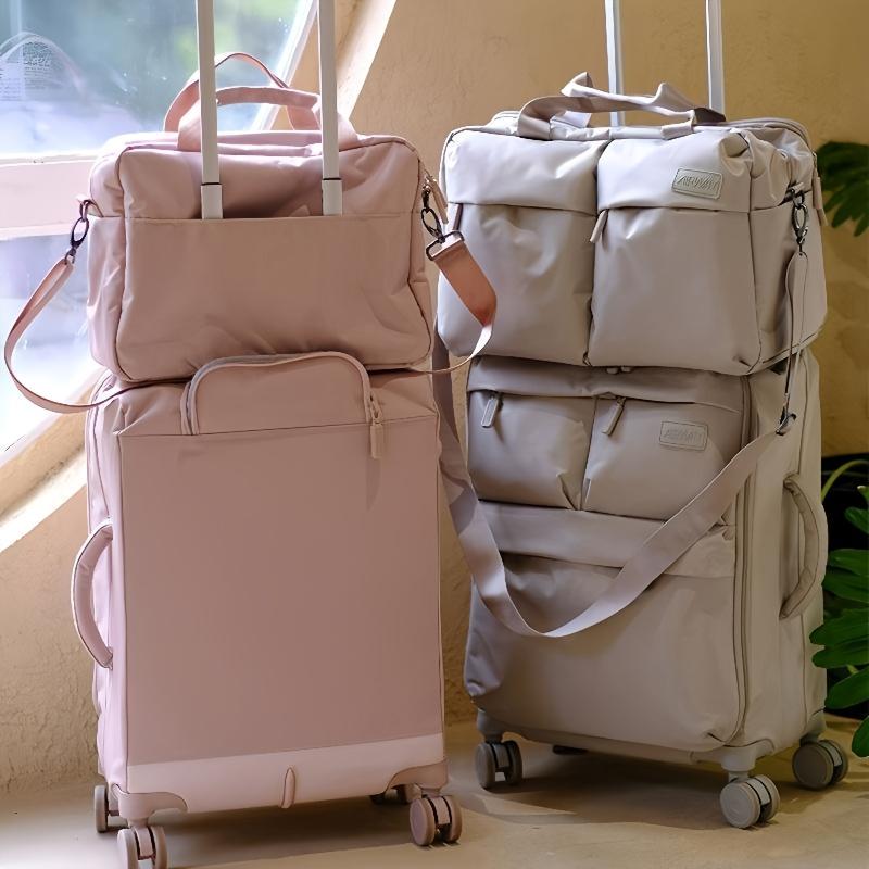 [2pcs Multi-Purpose Bag Set] 2pcs Multi-Purpose Suitcase Shoulder Bag Set Men And Women Multi-Function Sports Shoulder Bag Fitness Bag Men's Travel Bag Ultra-Light Large Capacity 24-Inch Suitcase Silent Universal Wheel Trolley Suitcase 20-Inch Cabin Suitc