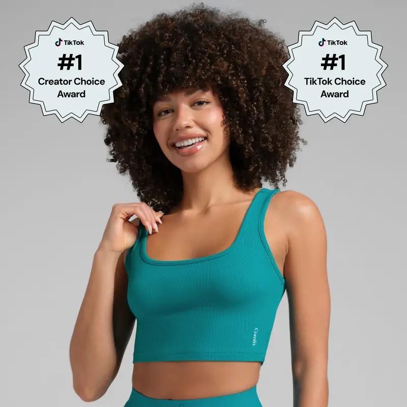 Comfrt | Rib Contour Crop Tank | Fitted Short Crop Tank Top