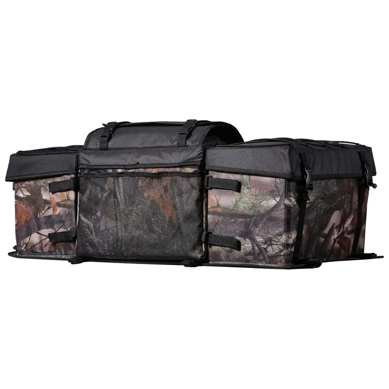 VEVOR 68L ATV Rear Storage Bag 600D Oxford Cloth Rear Cargo Bag with Sponge Cushion