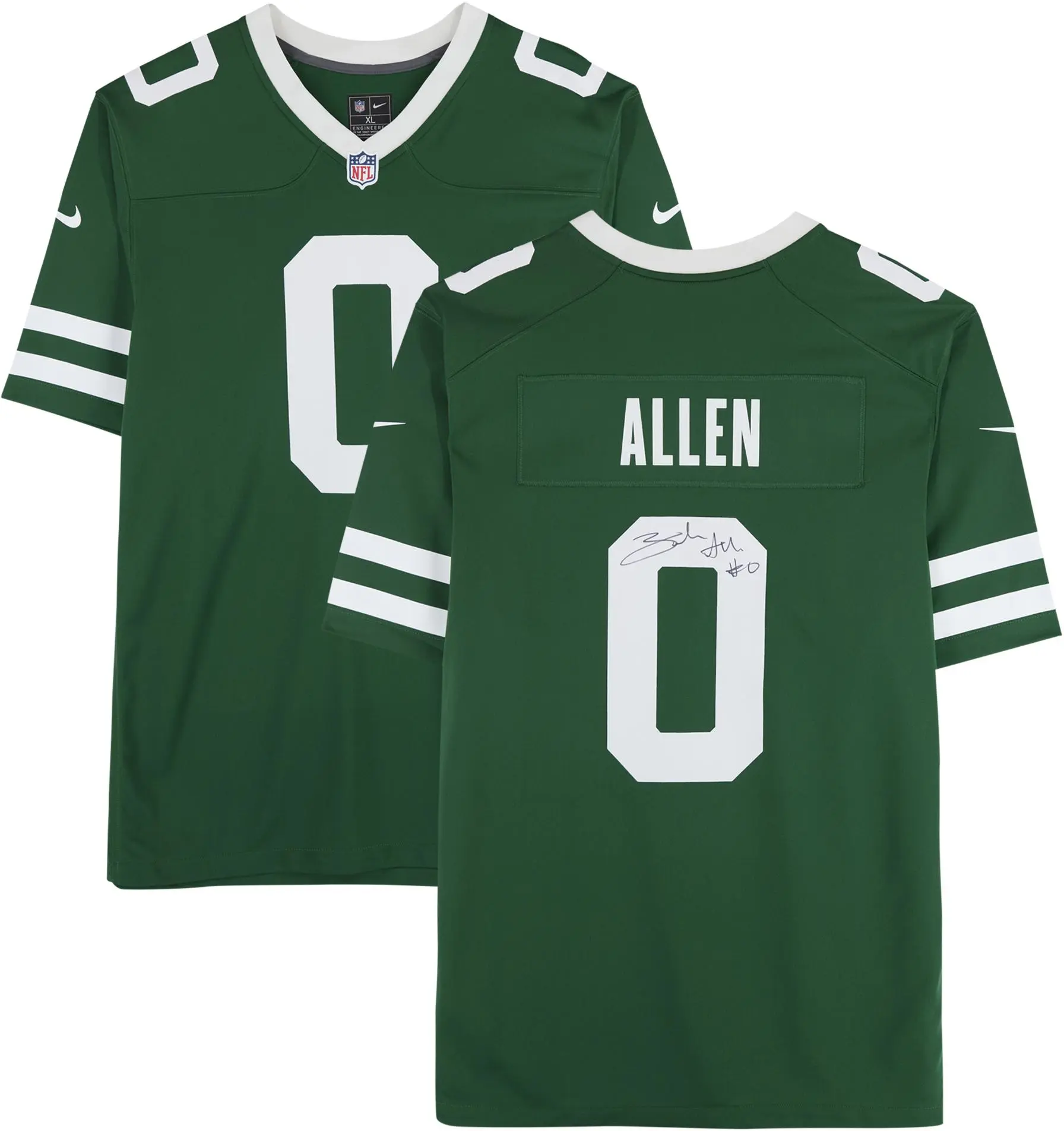Braelon Allen New York Jets Autographed Nike Green Vapor Fuse Limited Jersey - Fanatics Authentic Certified