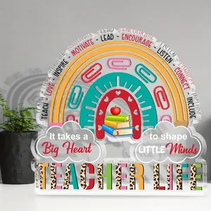 Teacher Appreciation Gift, Acrylic Plaque, Inspirational Teacher Desk Decor, Graduation Birthday Gifts, Retirement Gifts for Teachers Managers Coach