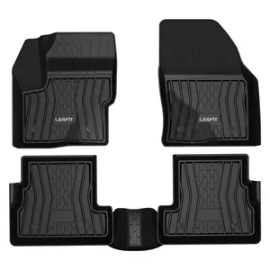 Lasfit Precision Fit Anti-Slip TPE Floor Mats, Mess Guard for 2015-2016 Lincoln MKC, Custom 2 Rows 1st & 2nd Car Interior Accessories, Two Rows