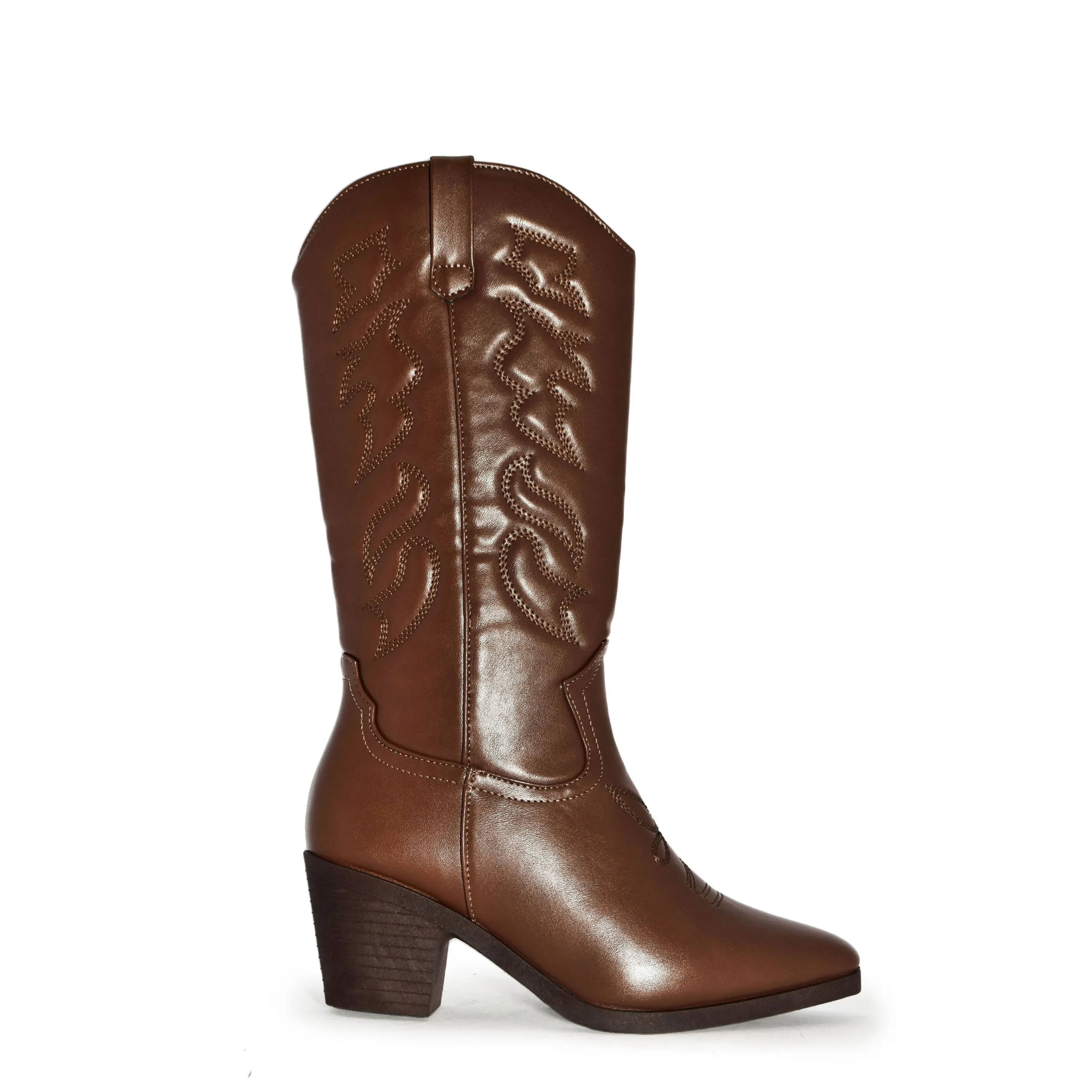 AUSTIN-04 Embroidered Pointy Toe Cowboy Boots