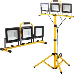 22000 Lumen Work Lights with Stand, 3  Portable LED Work Light, with Adjustable&Foldable Tripod Stand, IP66  Lamp for Outdoor Indoor Job Site Workshop Garage Construction Site Lighting
