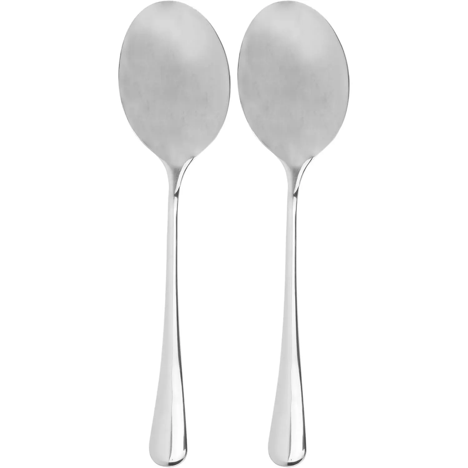 10" Durable BPA-Free Stainless Steel X-Large Serving Spoons (2-Pack) - Affordable Cutlery, Easy-to-Care-for Dishwasher-Safe Kitchen Tableware for Dinner Parties, Dining