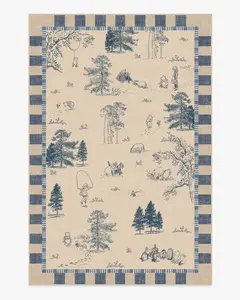 Storybook Grove Natural & Blue Rug