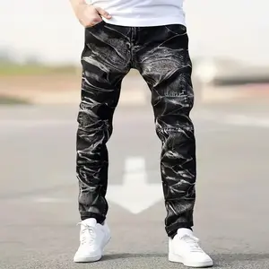 mens jeans Slim Fit Stretch Fashion jeans for men Casual Black Denim Pants Y2k Clothing Streetwear Breathable Straight Trousers birthday outfit