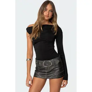 Asymmetric Off Shoulder Bodysuit